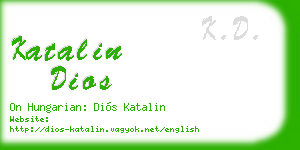 katalin dios business card