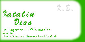 katalin dios business card